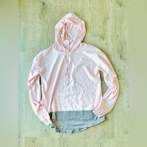 Tek Gear Light Pink & Gray Hoodie Medium